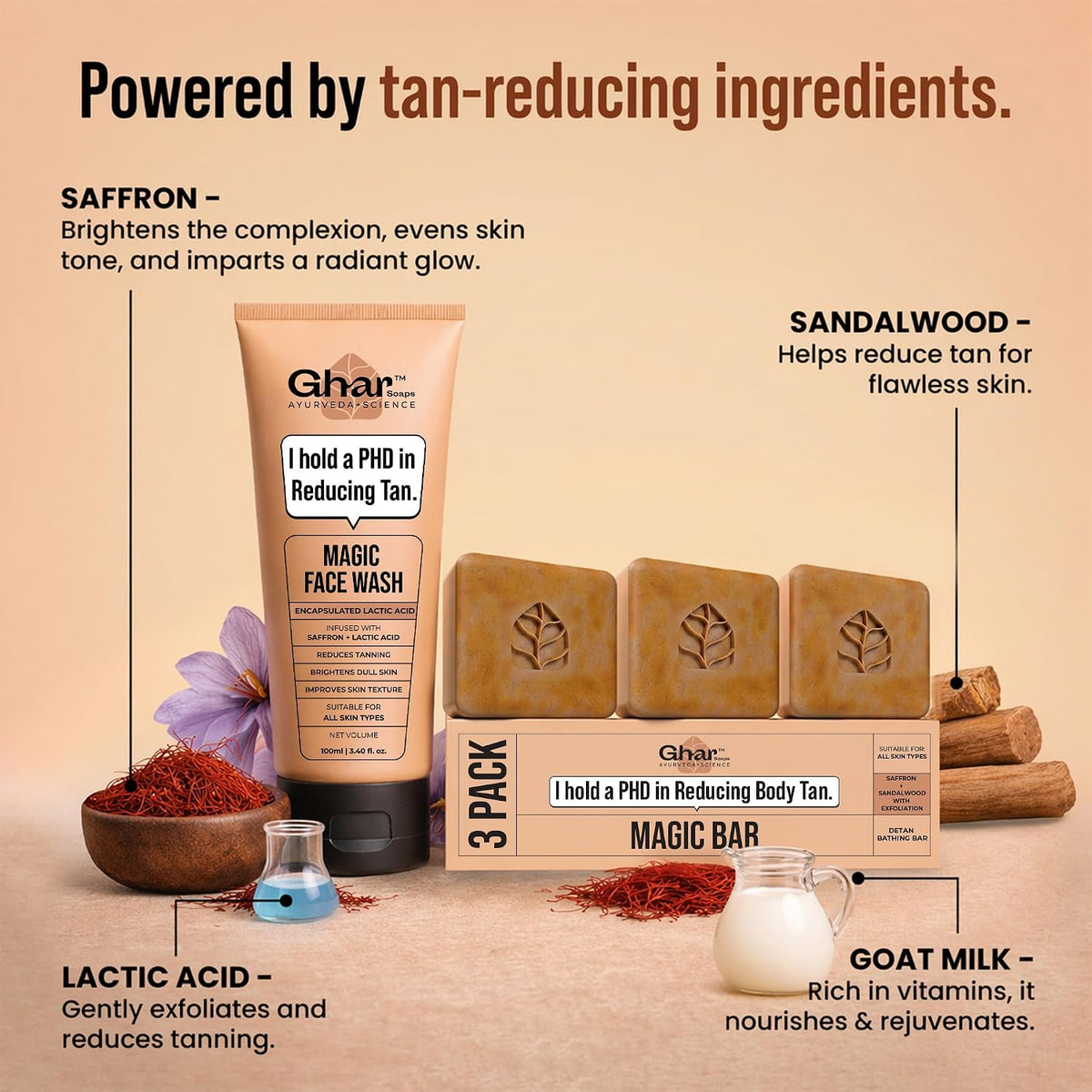 Magic Soap 3 Pack + Magic Face Wash 100ml