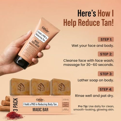Magic Soap 3 Pack + Magic Face Wash 100ml